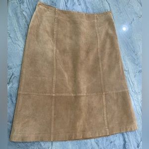 AnnTaylor size 4 100% leather skirt midi